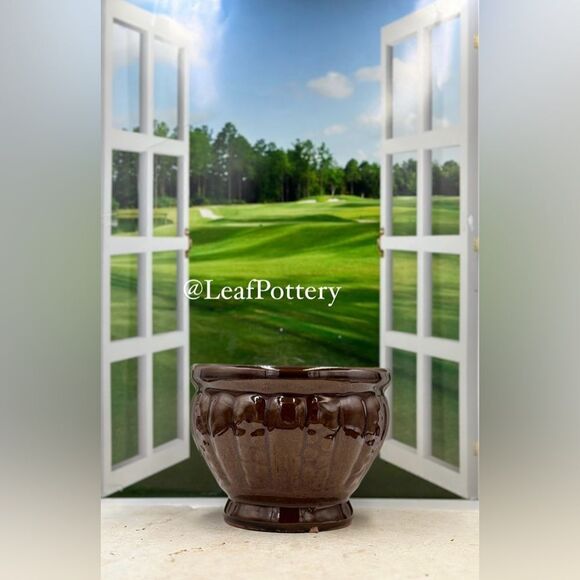 Other - Hill Glossy Brown  Ceramic Planter Pot with drainage hole
